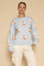 All over snowman holiday knit sweater - $44.00