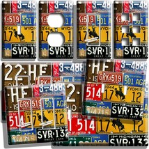 RUSTIC RETRO VINTAGE CAR PLATES LIGHT SWITCH OUTLET COVER GARAGE MAN CAV... - $9.99+