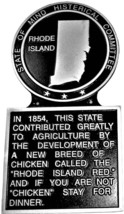 Rhode Island State Marker, Rhode Island State Plaque, Metal Plaque, Hand Painted - £36.76 GBP