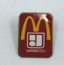 McDonalds Yesco Sign Maker Logo Pinback Pin Button Rectangle Red White Y... - $18.42