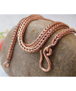 22 inch Pure Copper Flat Foxtail Chain Necklace Healing Copper Jewelry S... - $23.45