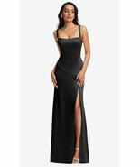 After Six 6874.....Lace Up Tie-Back Corset Maxi Dress....Black...Size 12 - $1,609.79 MXN