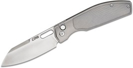 CJRB Ekko Button Lock Front Flipper Knife 3.23&quot; S90V Blade Steel Ti Handle - £214.49 GBP
