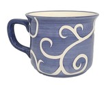 Inspirado Stonelite Coffee Mug Blu/Wht Hand Painted Seattle  - £14.86 GBP