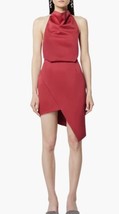 Elliatt Camo Asymmetric Satin Cocktail Dress in Merlot, Size Small. NWT.... - £77.61 GBP