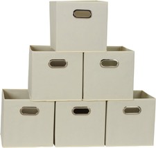 Household Essentials 82-1 Foldable Fabric Storage Bins | Set Of 6 Cubby Cubes - £25.53 GBP