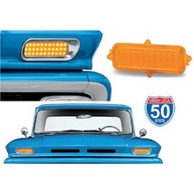 60 61 62 63 64 65 66 Chevy Truck LED Amber Park Turn Signal Light Lenses Pair - £63.89 GBP