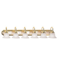 Livex 1006-25 6 Light Bath Light in Polished Brass & Chrome - $536.11