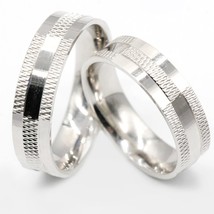 Couple Rings 925 Sterling Silver for Lovers Simple Design Classic Style for Men  - £41.06 GBP