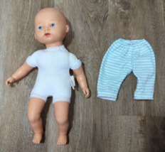 Vintage 1975 baby doll blue painted eyes white cloth body vinyl limbs boy girl - £24.69 GBP