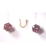 Lab Created Red Ruby Earrings 6mm 1.98CTW Sterling Silver w/Gift Box  #J... - $22.49