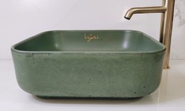 Bathroom Sink | Green Color I Concrete Sink | Vessel Sink | Wash Basin V... - £360.89 GBP+
