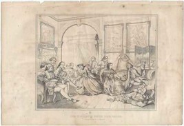 Marriage A La Mode Hogarth William Satirical Print Engraving Bizzare - $20.85