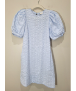 Old Navy XS Blue Puff Sleeve Blue Mini Dress All Day Seersucker - $287.95 MXN