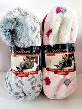 2 Pairs Cuddl Duds Soft &amp; Comfy Faux Fur Lined Ballerina Lounge Slipper Socks - £6.70 GBP+