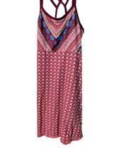 PrAna Women&#39;s Strappy Pink Patterned Midi Dress Medium - $21.53