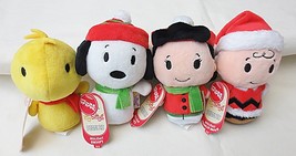 Hallmark Itty Bittys Peanuts Holiday Snoopy, Lucy, Charlie &amp; Woodstock P... - $32.95