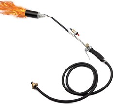 Flame Thrower Connect 5-100Lbs Propane Tank, Self Igniting, Weed, 8Ft Hose. - $61.96