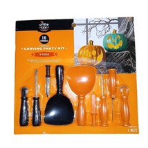 Hyde and Eek! Pumpkin Carving Party Kit - 16 Stencils and 9 Tools New Halloween - £6.39 GBP