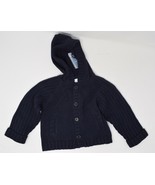 Jacadi Paris 12 Month Baby Boy or Girl Navy Blue Cardigan Knit Sweater w... - $40.62 CAD