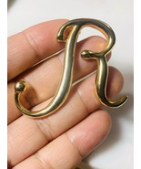 Gold Tone Letter R Brooch  - $18.00