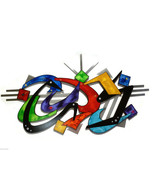 HUGE Crazy Cool Funky Abstract Wood Metal Wall Sculpture-Unique! 90x48 b... - $23,747.96 MXN