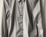 Apt 9 Essentials Button Up Blouse Women Striped Shirt Blue White Size 10  - $13.74