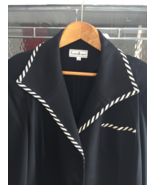 Women&#39;s Custom Design Hand Made Blazer Jacket Black &amp;White Vintage  SZ 2... - £62.58 GBP