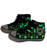 Converse High Top Green Black Bug Print toddler size 6 Glow in the Dark ... - £23.50 GBP