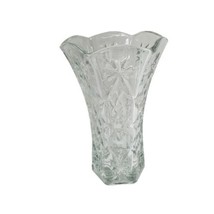 Vintage Anchor Hocking 8&quot; EAPC Early American Star of David Fluted Flower Vase - £14.76 GBP