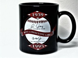 Lou Gehrig 1939 Cal Ripken 1995 Most Consecutive Games Coffee Cup Mug - £11.92 GBP