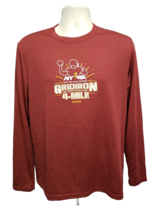 NYRR Gridiron 4 Mile Football Throw Adult Medium Burgundy Long Sleeve Je... - $333.61 MXN
