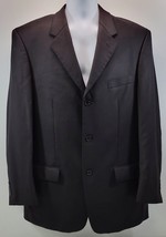 L) Men&#39;s Louis Dell&#39;Olio Italy Wool Black Double Vent Suit Jacket 41L - $24.74