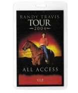 RANDY TRAVIS 2004 Concert Tour VIP ALL ACCESS Laminated Backstage Pass C... - $48.27 CAD