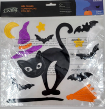 Holiday Living Gel Window Clings Stickers Fall Season Halloween Black Cat Witch - £7.17 GBP