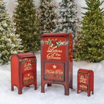 Zaer Ltd. Life-Size Christmas Outdoor Santa North Pole Mailbox Iron Commercial C - £383.06 GBP