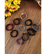 Black Multicolour 20pcs Boho Knotted Hair Ties - $124.99 MXN