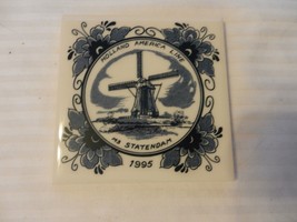 Holland America Line MS Statendam 1995 Ceramic Drink Coaster - $28.50