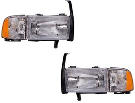 Headlights For Dodge Truck 1994-2001 With Parklamps Without Sport Package Pair - £88.22 GBP