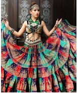 PLUM PURPLE SEAGREEN SEDONA TYEDYED GYPSY ATS TRIBAL BELLYDANCE SKIRT 25... - $176.01 CAD