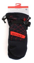 Spyder Overweb Black &amp; Red Ski Mitten Youth Boy&#39;s NWT - £43.27 GBP