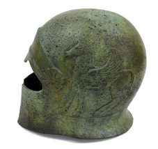 Cretan Ancient Greek 100% Bronze Helmet Museum Replica Reproduction - £542.92 GBP