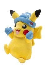 Pokemon Nintendo Holiday Plush Pikachu, Blue Hat with Mittens, Christmas 2022 - £29.53 GBP