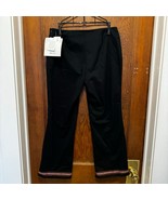 NWT Vintage Joy &amp; Margo Black Pants Embellished Hem 11 Made in USA - $23.36