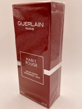 Guerlain Habit Rouge Eau De Toilette Spray 3.3oz/100ml Vintage ~ New &amp; Sealed - £93.75 GBP