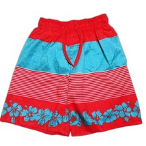 Highland Originals Boy&#39;s Red Blue Swim Board Shorts 7 Lined Polyester - £4.62 GBP