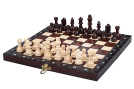 Traditional Folding Wooden Chess Sets, Chess Set &quot;SCHOOL&quot;, Board Sizes -... - $115.00