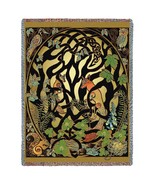 72x54 WOODLAND FOX Owl Squirrel Wildlife Tapestry Throw Blanket - $61.38