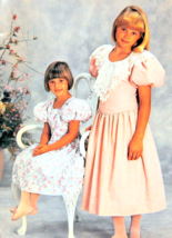 McCall&#39;s Sewing Pattern P213 Children&#39;s Girls&#39; Anniversary Dress 1990 Uncut  - $6.50