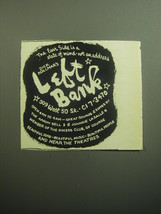 1958 Dick Kollmar&#39;s Left Bank Ad - The East Side is a state of mind - £14.81 GBP
